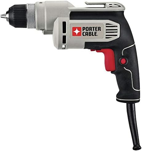 Corded variable speed drill with 6-amp motor