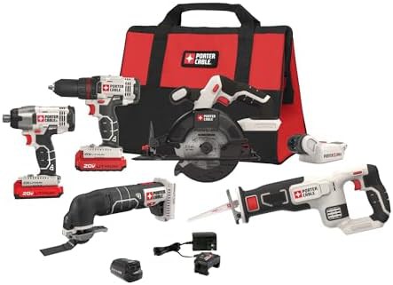 Six tool cordless combo kit with 20V drill