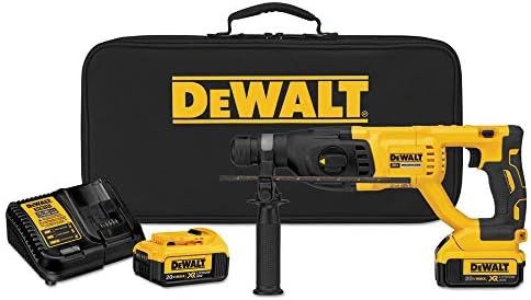 Brushless d-handle rotary hammer with battery kit