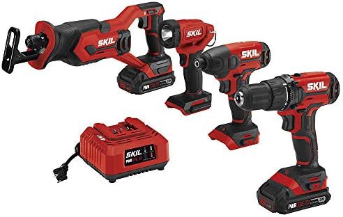 White four tool cordless home kit
