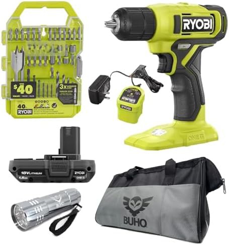 Cordless drill set with storage bag