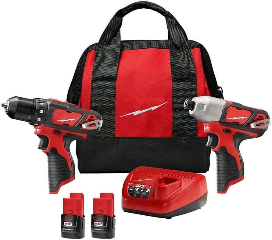 Twelve volt drill and impact driver kit