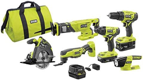 Six tool lithium ion cordless combo set