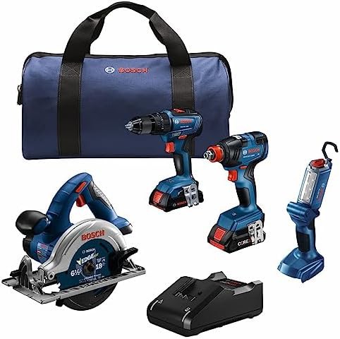 Four tool cordless eighteen volt power set