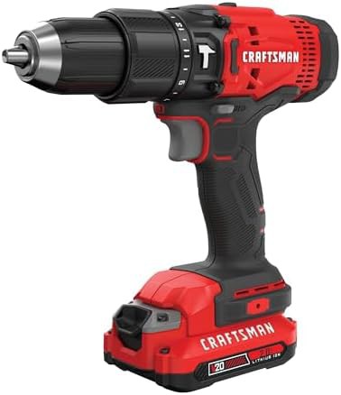 Cordless hammer drill with single battery