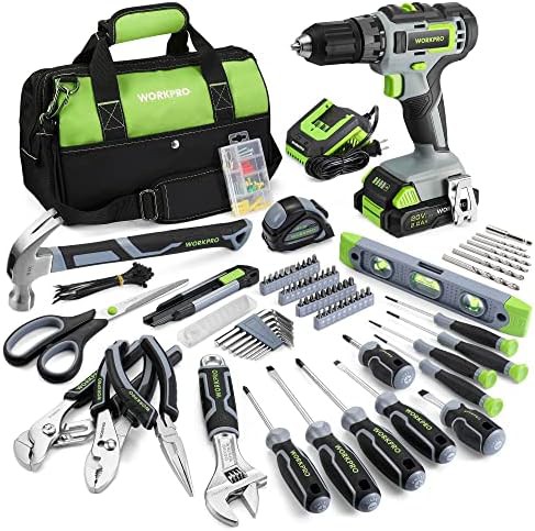 Cordless 20V drill and home tool kit