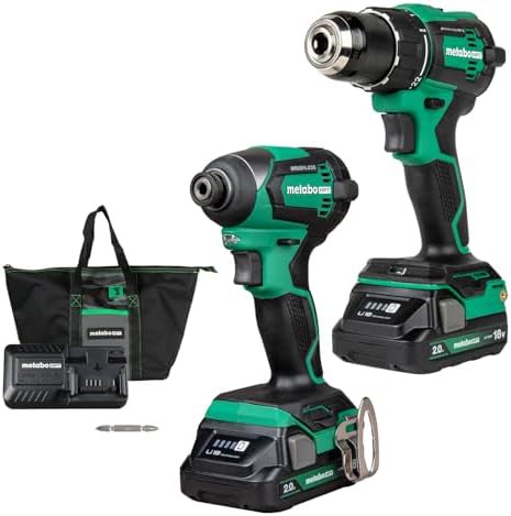 Brushless drill and impact driver set