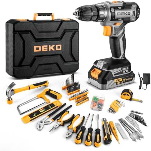 Twenty volt drill with basic repair toolbox