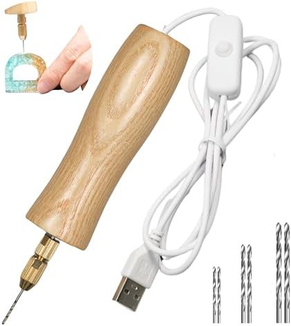 Wooden body electric resin jewelry drill