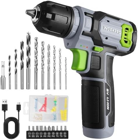 Cordless 8V drill with keyless chuck