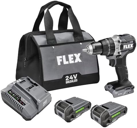 Two speed hammer drill kit with batteries