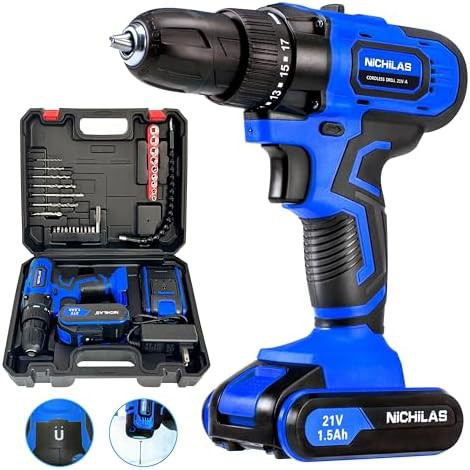 Cordless power screwdriver with two batteries