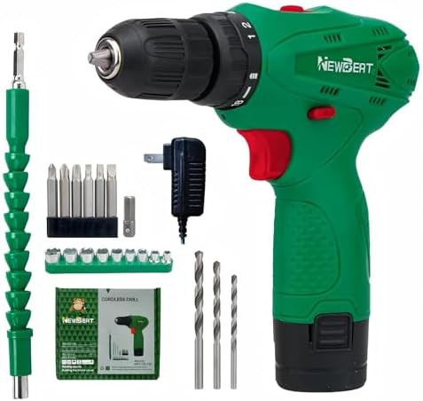 Cordless drill set with 12V battery