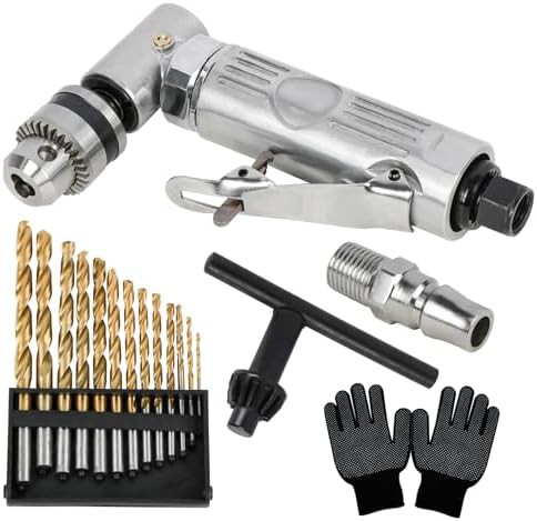 Right angle pneumatic pistol air drill