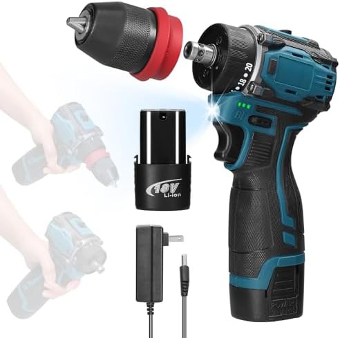 Cordless electric screwdriver and drill 18V