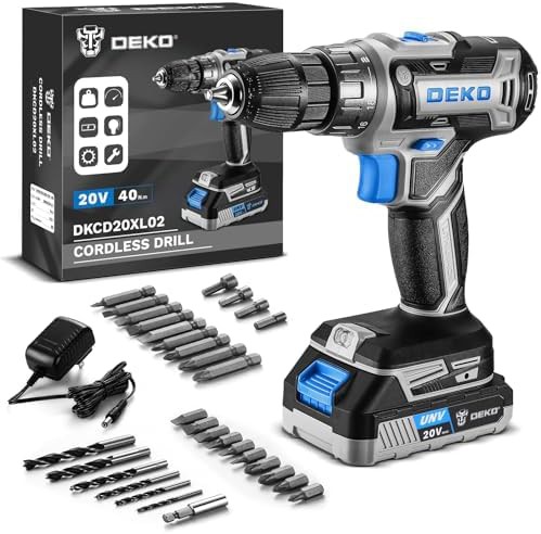 Blue 20V cordless drill driver set