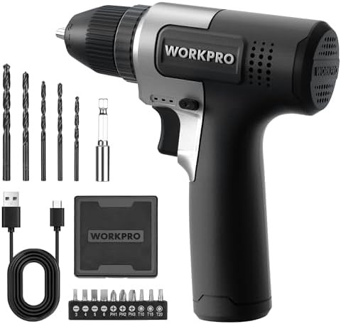 Compact 8V cordless drill with keyless chuck