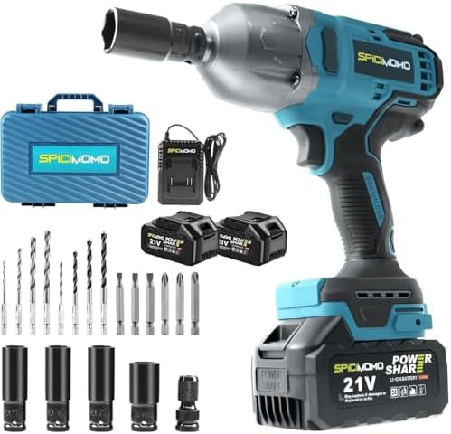 High torque cordless impact wrench kit