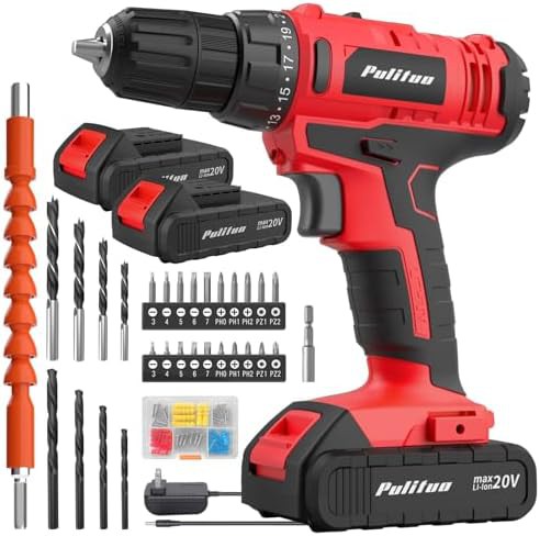 Red cordless drill driver kit