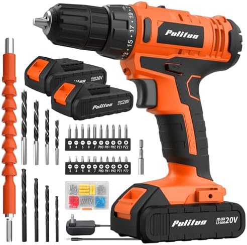 Orange cordless drill home kit