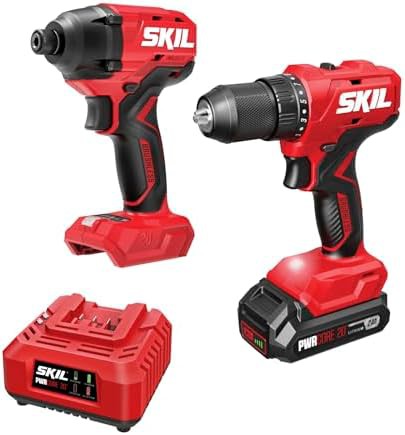 Brushless two tool drill and impact kit