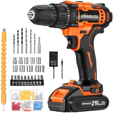 High voltage cordless drill driver in orange
