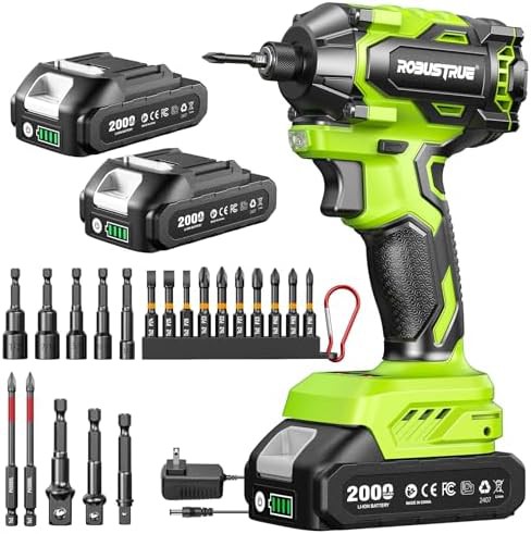 Brushless hex impact driver with bits