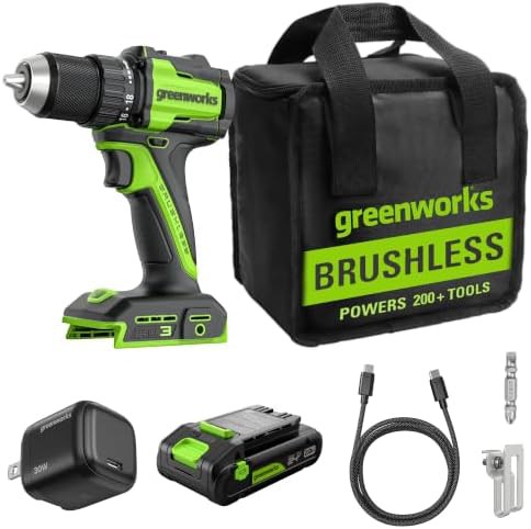 Brushless half inch drill with power bank battery