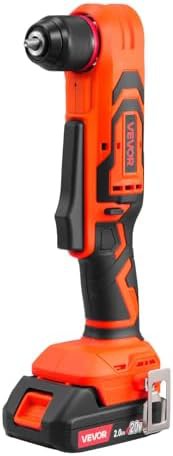 Cordless brushless right angle drill with belt clip