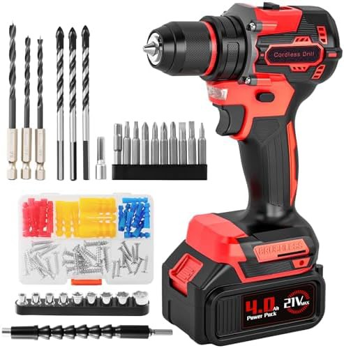 Brushless Drill with Large Capacity Battery Set