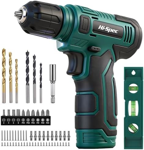 Green USB power drill with hanging kit