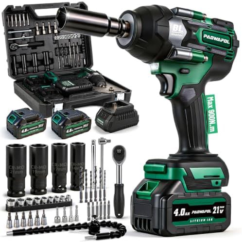 High torque brushless impact wrench with sockets