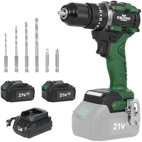 Impact drill cordless with high capacity batteries