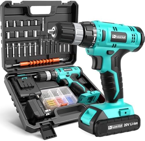Turquoise 20V cordless drill driver set