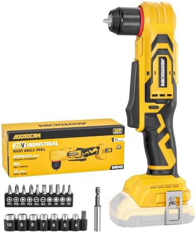 Brushless right angle drill for 20V batteries