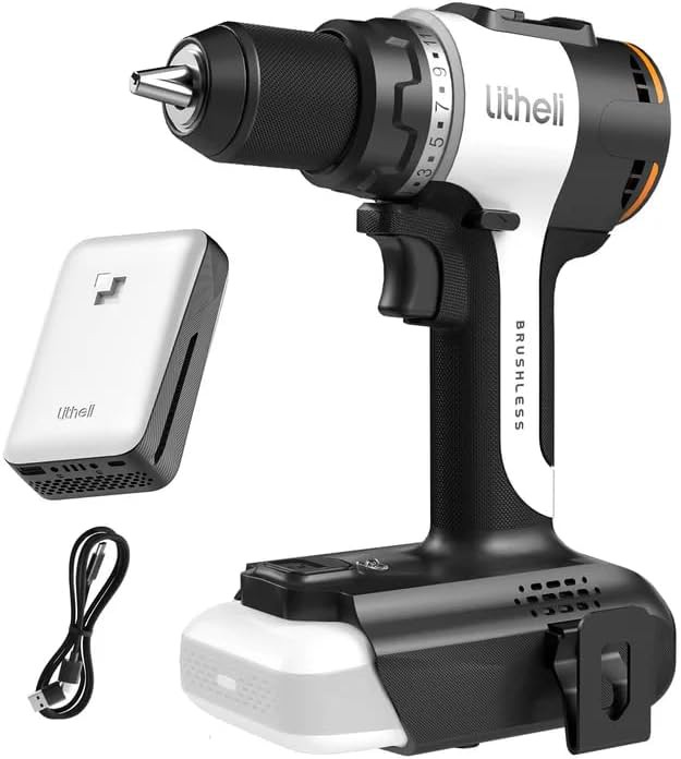 High torque cordless drill with power bank battery