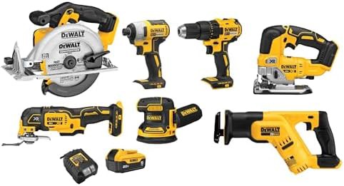 Seven tool brushless cordless power tool kit