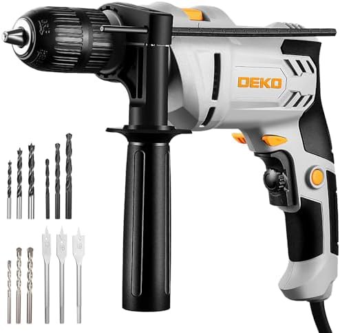 Corded hammer drill with keyed metal chuck