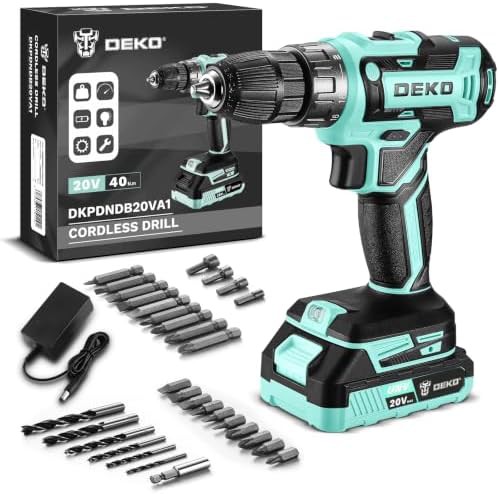 Turquoise twenty volt cordless drill driver kit