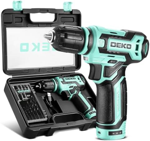 Turquoise twelve volt small drill kit