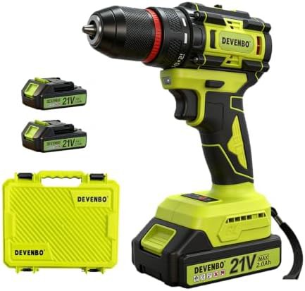 High voltage brushless drill with storage case